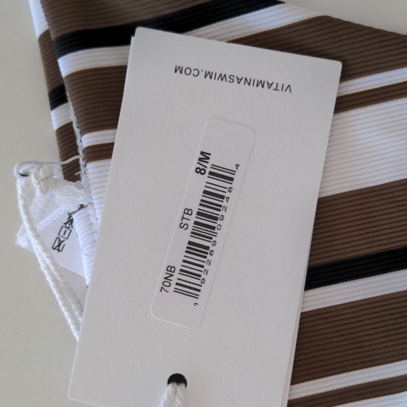 Vitamin A stripe bikini bottom,NWT,8/M - Picture 3 of 7